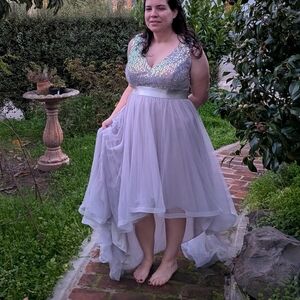 Mermaid, Purple, Ball Gown, Sz 14 Sz 16 Sequins, Tulle, Lavender, Cosplay Plus